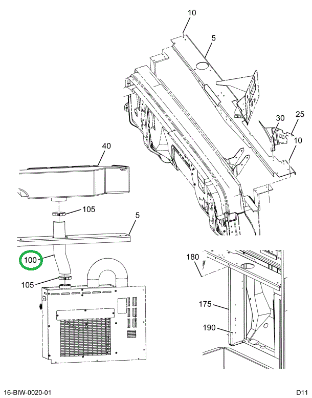 2208080C1 HOSE  HTR/DEF*DEFROSTER DUCT R