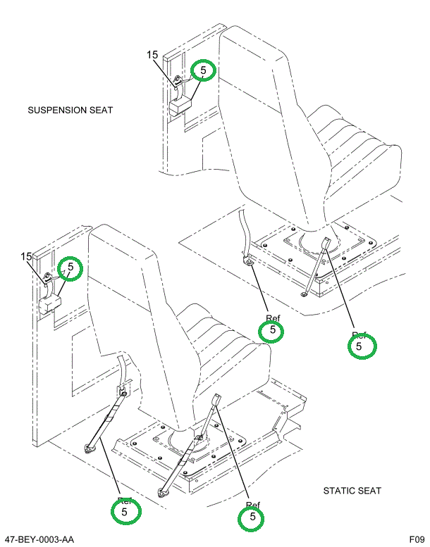 2208845C1 BELT  SEAT*DRVRS 3PT FOR SUSPE