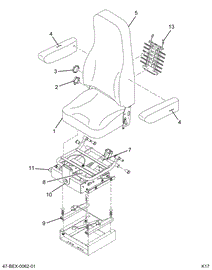 2208954C92 SEAT , MAG 100 N/ARMRST 42OZ G