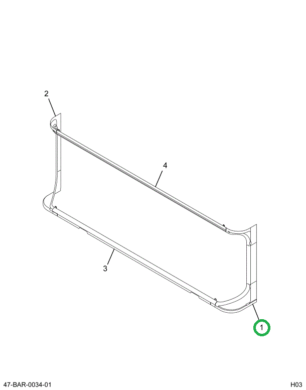 2209172C2 FRAME, , WINDSHIELD L VERTICAL