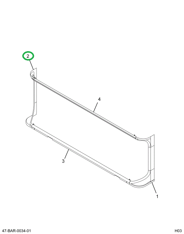 2209173C2 FRAME, , WINDSHIELD R VERTICAL