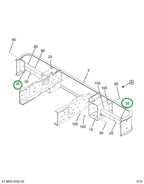 2209394C1 ANGLE   MTG RR BOLT-ON BUMPER