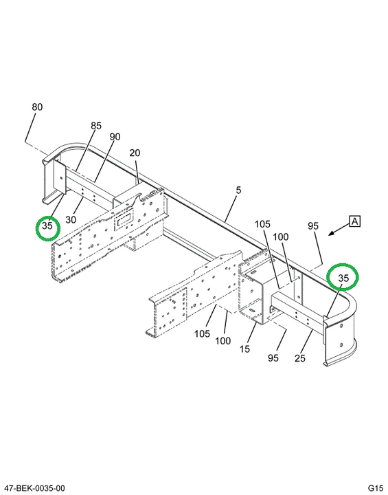2209394C1 ANGLE   MTG RR BOLT-ON BUMPER