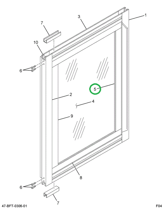 2209464C2 GLAZING  GLASS  DRVR STORM WDO