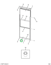 2209536C1 Glass, Tempered Split Sash Pas