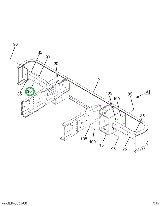 2210475C1 CHANNEL   SUPPORT REAR BUMPER