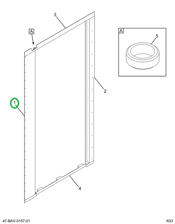 2210990C2 Casing, Entrance Door Aft, Bus