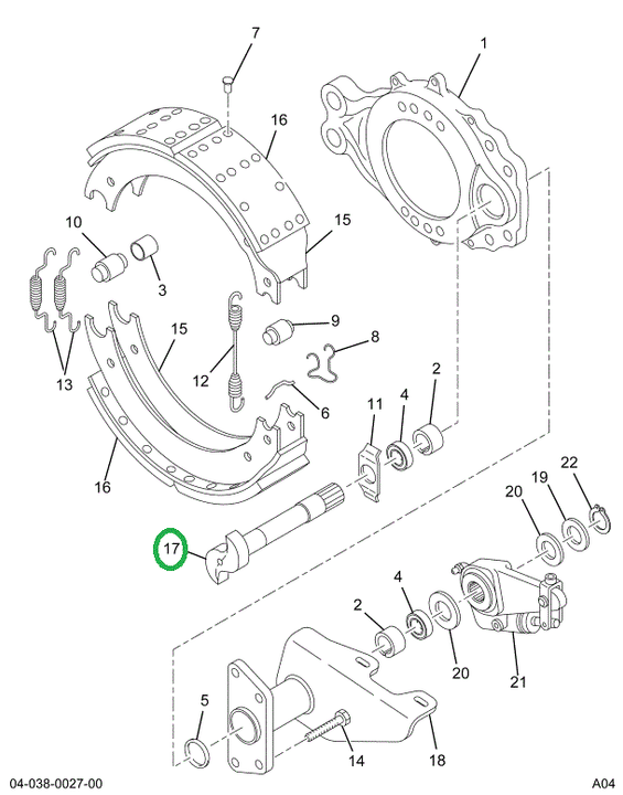 2210M7735 Camshaft, Brake
