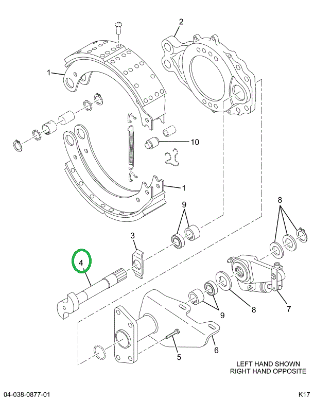 2210N7918 Camshaft Left Hand