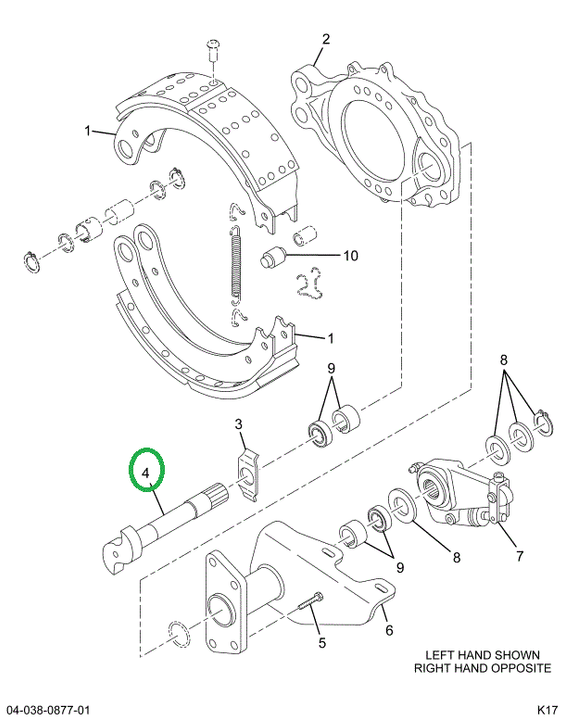 2210N7918 Camshaft Left Hand