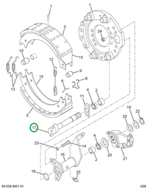 2210X8604 Camshaft, Brake s Cam Left, Re