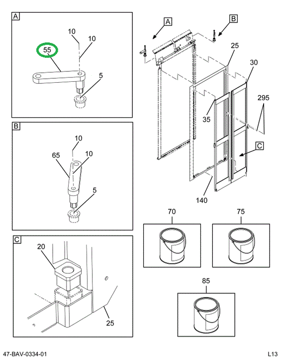 2211018C1 SUPPORT  ASSY ENTRANCE DOOR FW