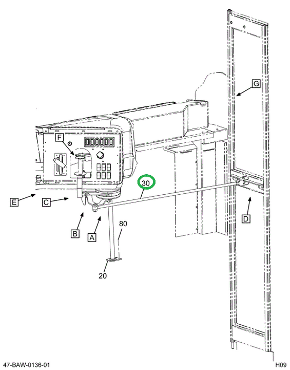 2211414C1 Rod Assembly, Manual Door Cont