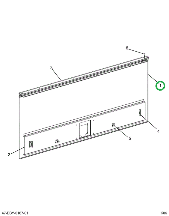 2211596C2 Door, Luggage Box, 66 In. X 22