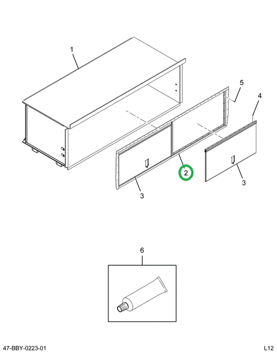 2211633C4 Frame, Luggage Box, Bus, W/o D
