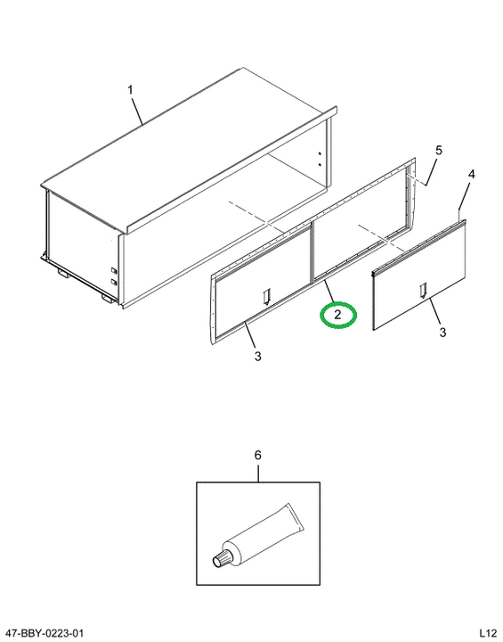 2211636C2 Frame, Luggage Box, Bus, W/o D