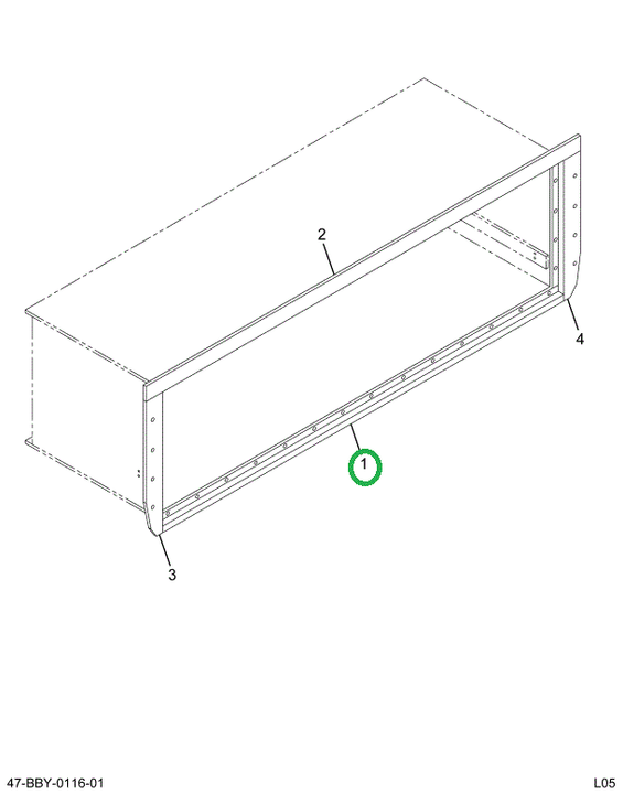 2211650C1 TRIM   LUGGAGE BOX LOWER 36