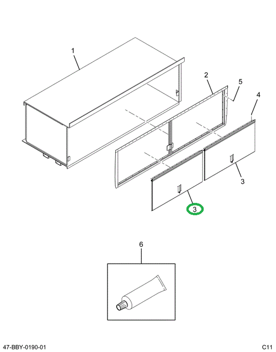 2211674C5 Door, Luggage Box, Lug Box Ass