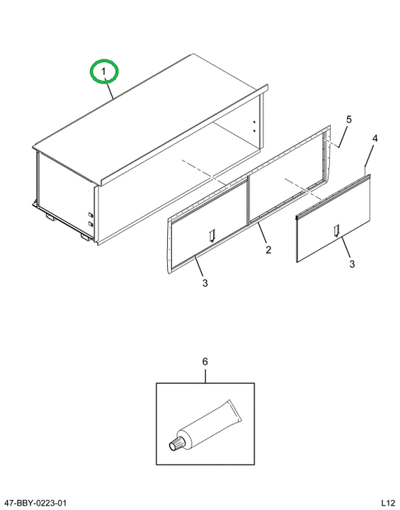 2211735C7 Box Assembly Luggage Without D