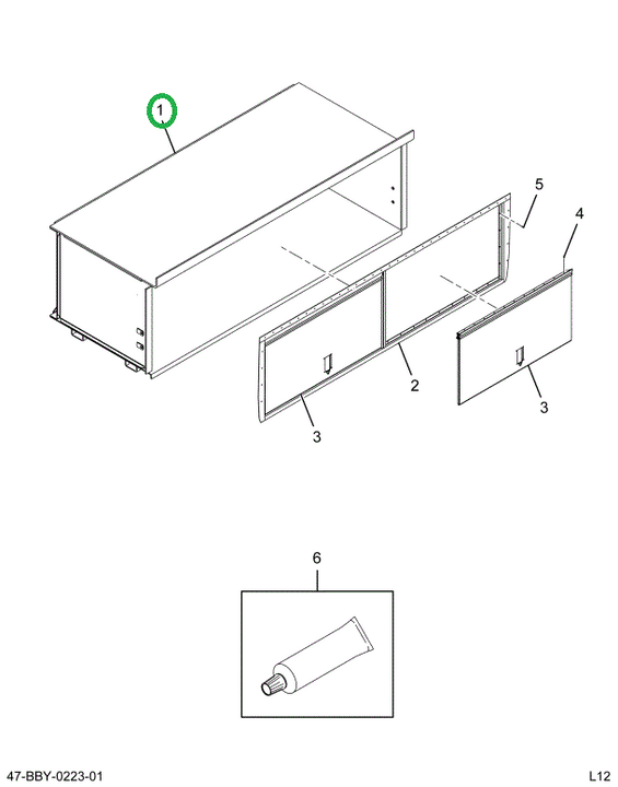 2211739C7 Box Assembly Luggage Without D