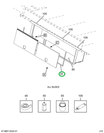 2211886C3 Seal, Luggage Box Door, Bus, 6