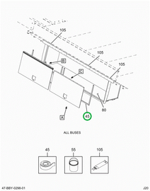 2211887C3 Seal, Luggage Box Door, Bus, 5