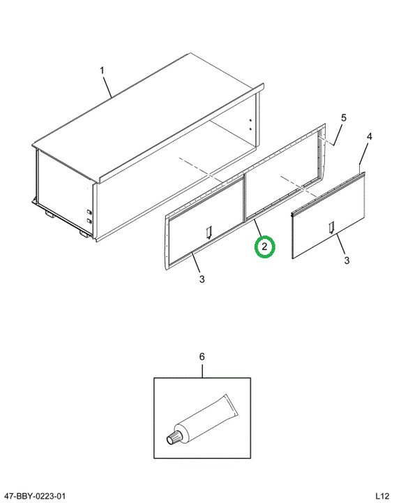 2212141C3 Frame, Luggage Box, Bus, W/o D