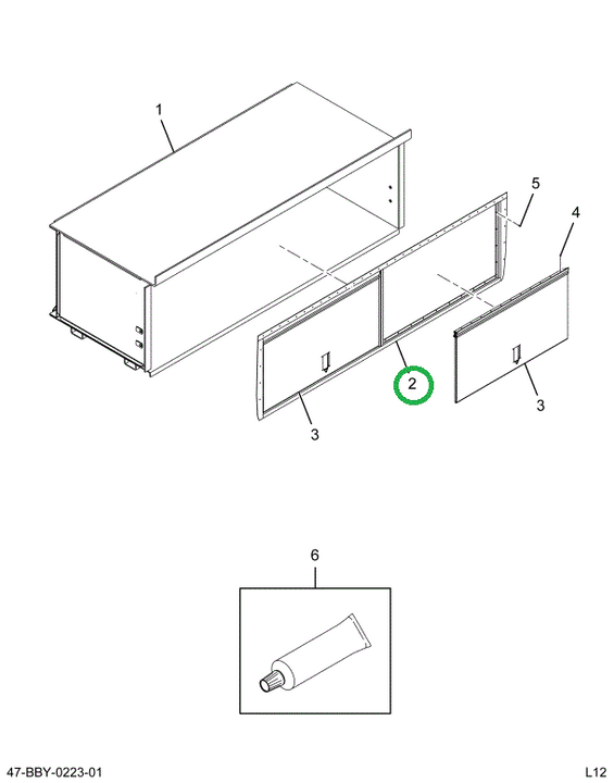 2212142C2 Frame, Luggage Box, Bus, W/o D