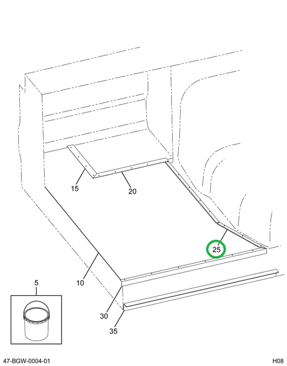 2212465C1 Moulding, Trim Driver Pedestal