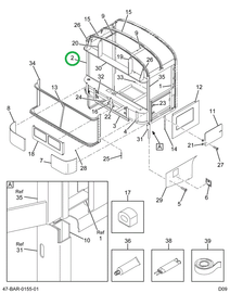 2212473C3 Frame, Entrance Door, Bus, Out