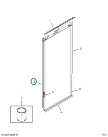 2212475C2 Post, Entrance Door Cowl, Bus