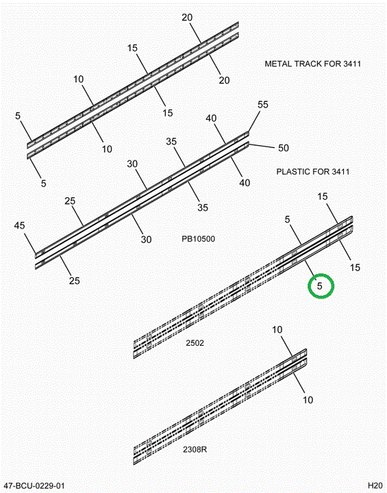 2212540C3 SUPPORT  LIGHT BAR 3.5 BOW
