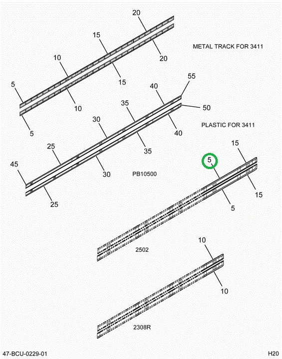 2212544C3 SUPPORT  LIGHT BAR 2.5 BOW
