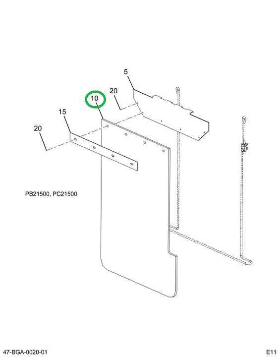 2212613C1 Mud- Flap Rear 24 X 26