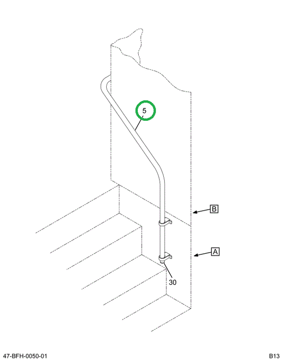 2212810C1 Rail, Hand, Entrance, Bus, Out