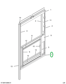 2212869C1 Sill, Cowl Driver Window