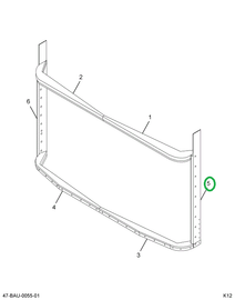 2212881C3 Panel, Post L W/4 Piece Windsh