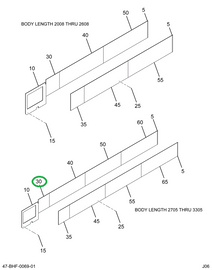 2215856C2 Lining, Lower 3 Bow Oval Windo