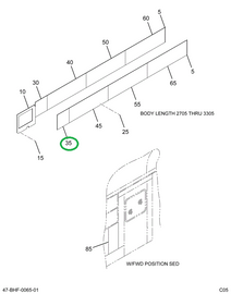 2215859C2 Lining, Lower 3 Bow Plus 9 Rig