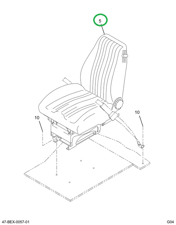 2216090C91 SEAT DRVR 3PT ABTS AIR FOR NC