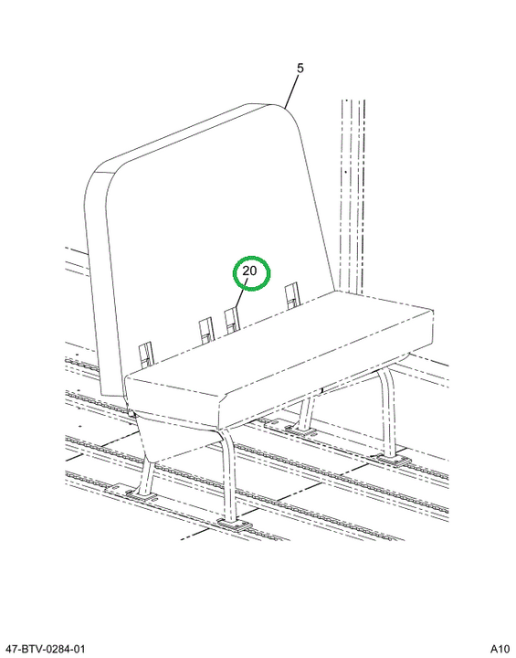 2216113C2 COVER,BOX UCRA SEAT LATCH BAR
