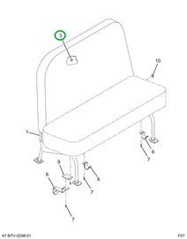 2216270C2 Foam, Seat Back, Bus, Left