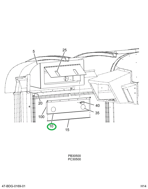 2216837C3 Panel, Wire Harness Over Head