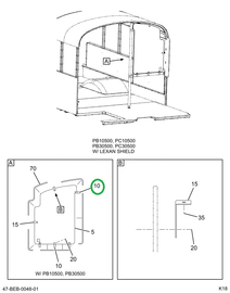 2217037C3 CLAMP LEXAN ANTI-GLARE SHIELD