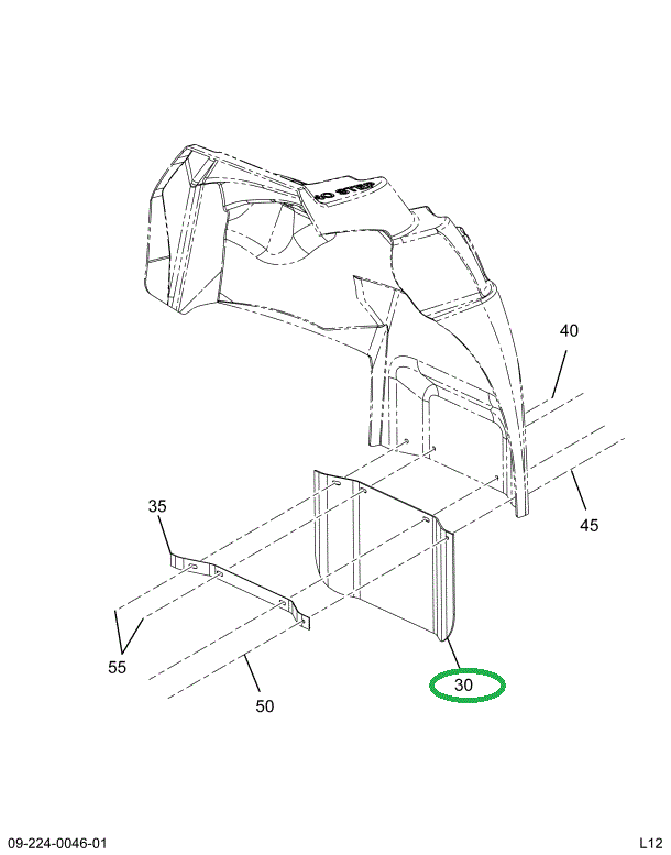 2218643C5 GUARD,MUD FLAP, FRT, ANTI SAIL