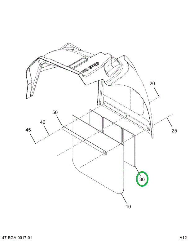 2218644C2 BRACE  ANTI SAIL MUDFLAP