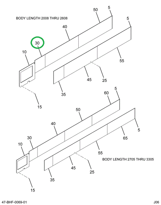 2218830C1 Lining, Lower 1 Bow Left Hand