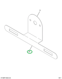 2218971C2 SUPPORT, LICENSE PLATE