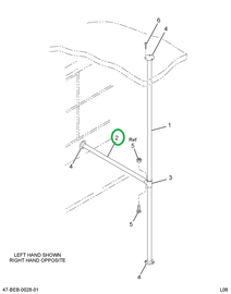 2219794C2 Post Stanchion Sst Horiz 30in