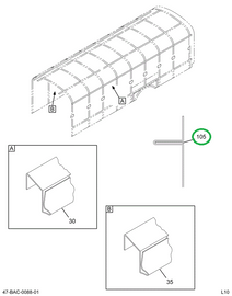 2219802C1 Reinforcement, Rail 3 Bow Seat